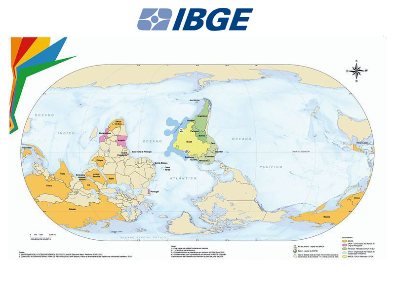 Mapa-Mundi Invertido IBGE