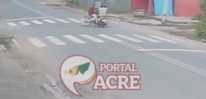 Colisão entre moto e bicicleta