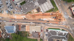 Complexo viário interdição