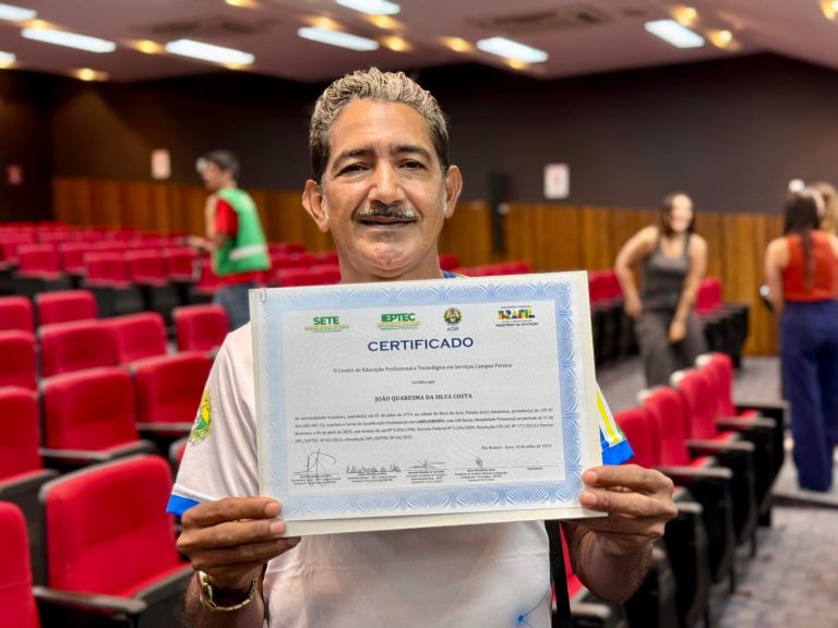 Qualificação profissional de 168 acreanos gera novas perspectivas de oportunidades no mercado de trabalho