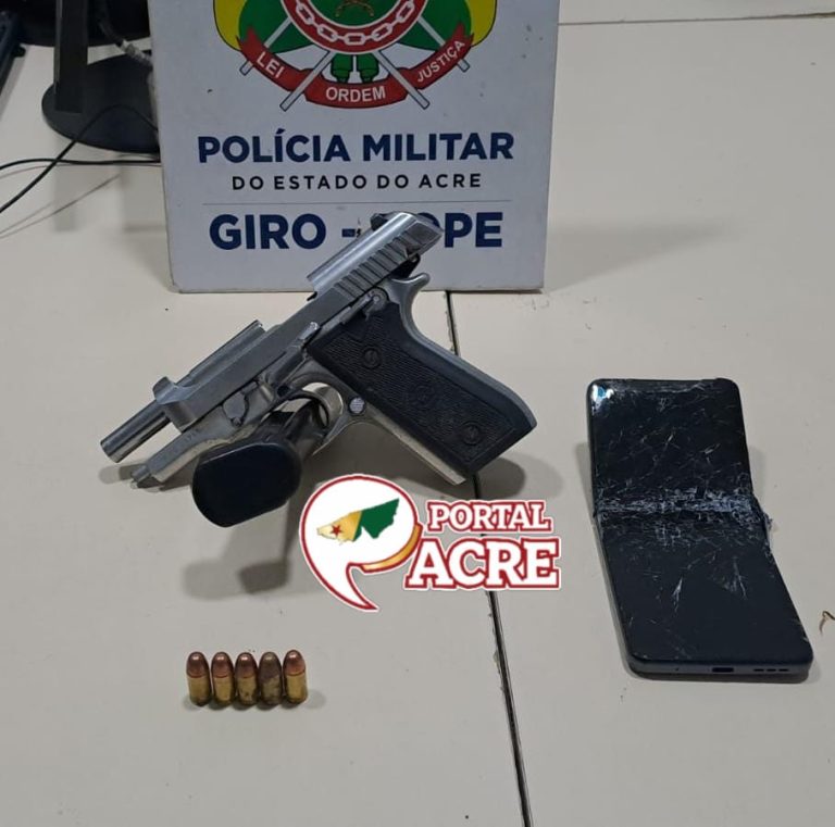 GIRO prende homem armado com pistola no bairro Ilson Ribeiro