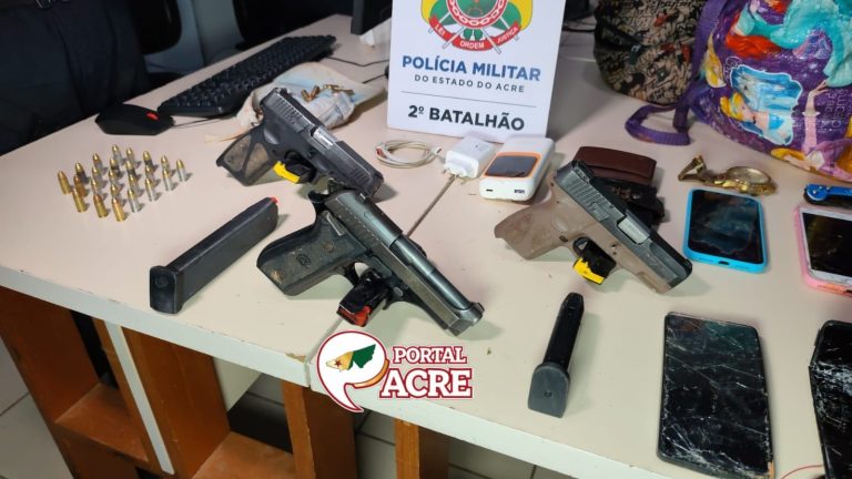 Operação da Força Tática captura seis suspeitos e apreende armas após duplo homicídio em Rio Branco