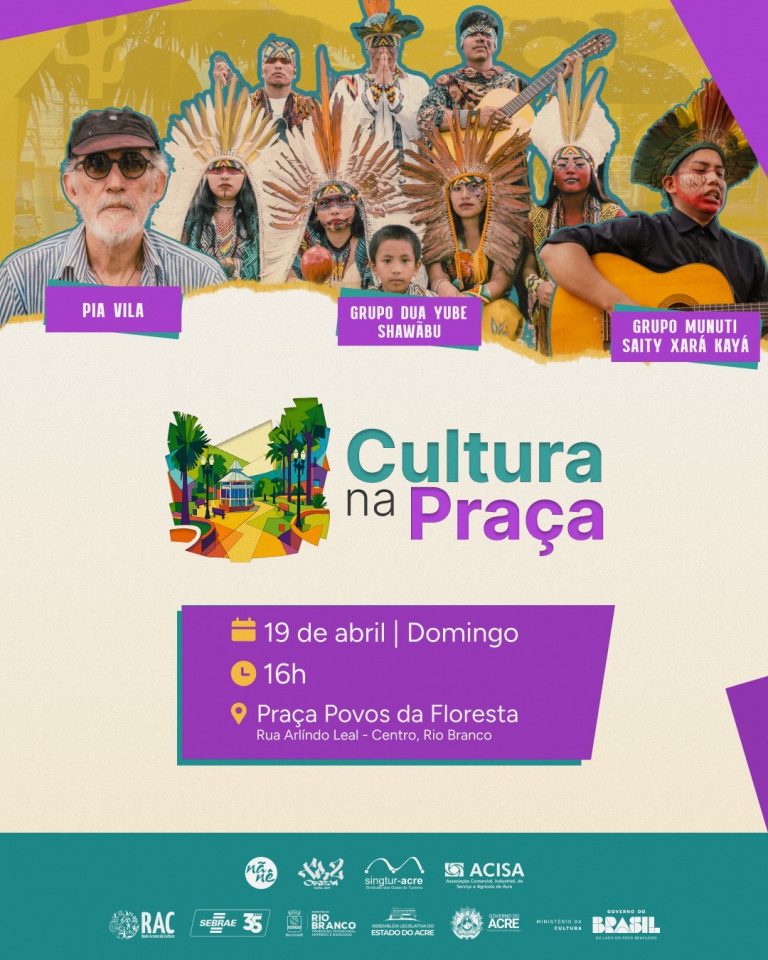 Cultura na Praça celebra Dia dos Povos Indígenas com programação na praça Povos da Floresta