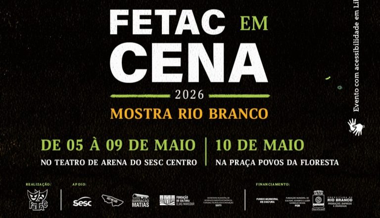 Fetac em Cena 2026 celebra 48 anos da Federação com espetáculos gratuitos em Rio Branco