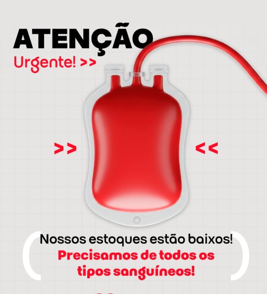 Estoque de sangue do Hemoacre entra em nível crítico e unidade faz apelo por doação