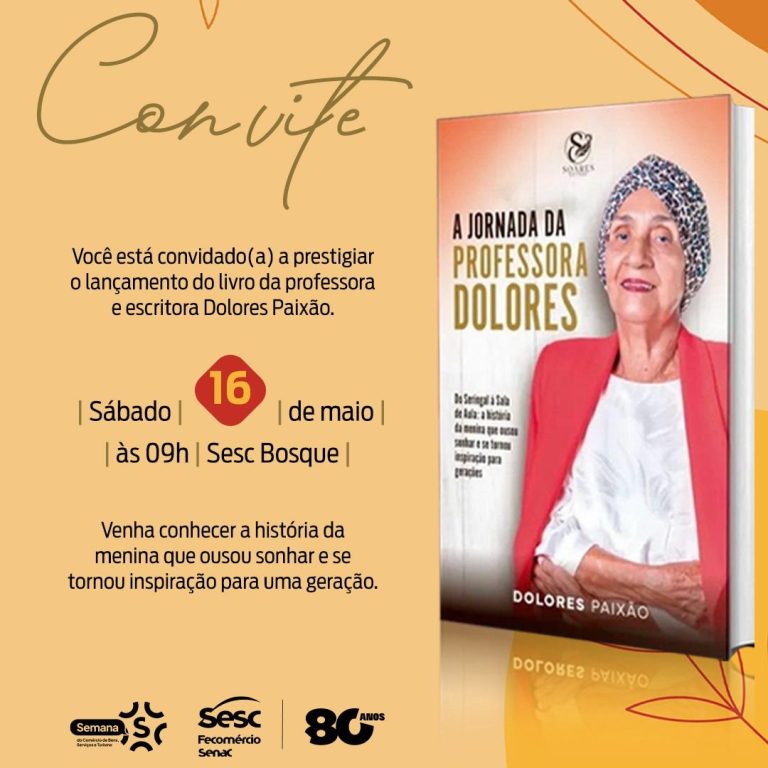 Professora lança livro autobiográfico durante programação da Semana S do Comércio no próximo sábado