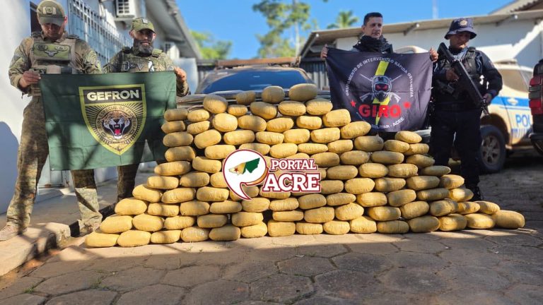 Mais de 100 kg de skunk vindos da Bolívia são apreendidos pela polícia na Transacreana; quatro foram presos