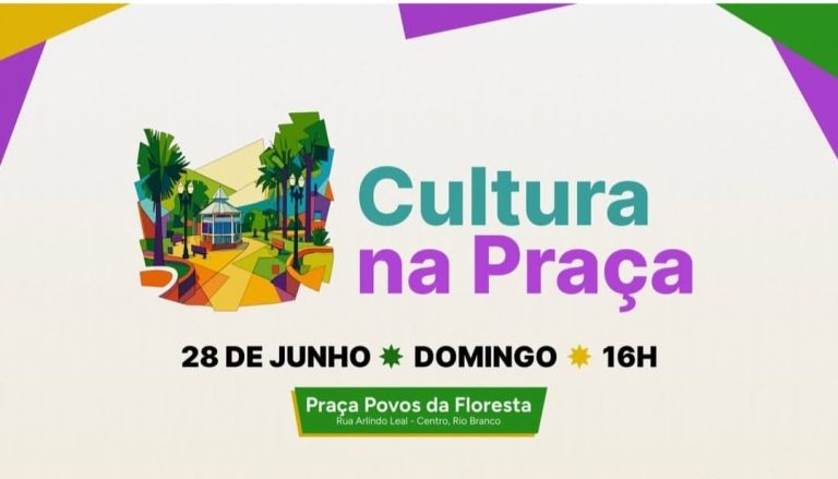 Cultura na Praça trará música, arte e lazer em Rio Branco neste domingo, 28; confira a programação