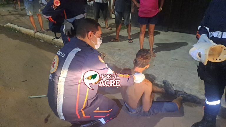 Grupo agride homem com ripas e vítima é socorrida pelo SAMU no Areal