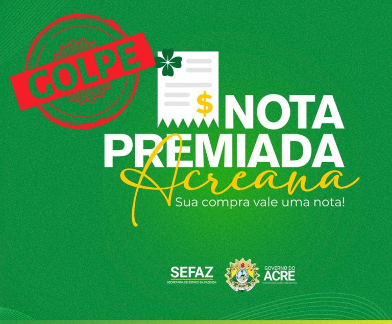 Bandidos tentam aplicar golpe usando o programa Nota Premiada; fique atento