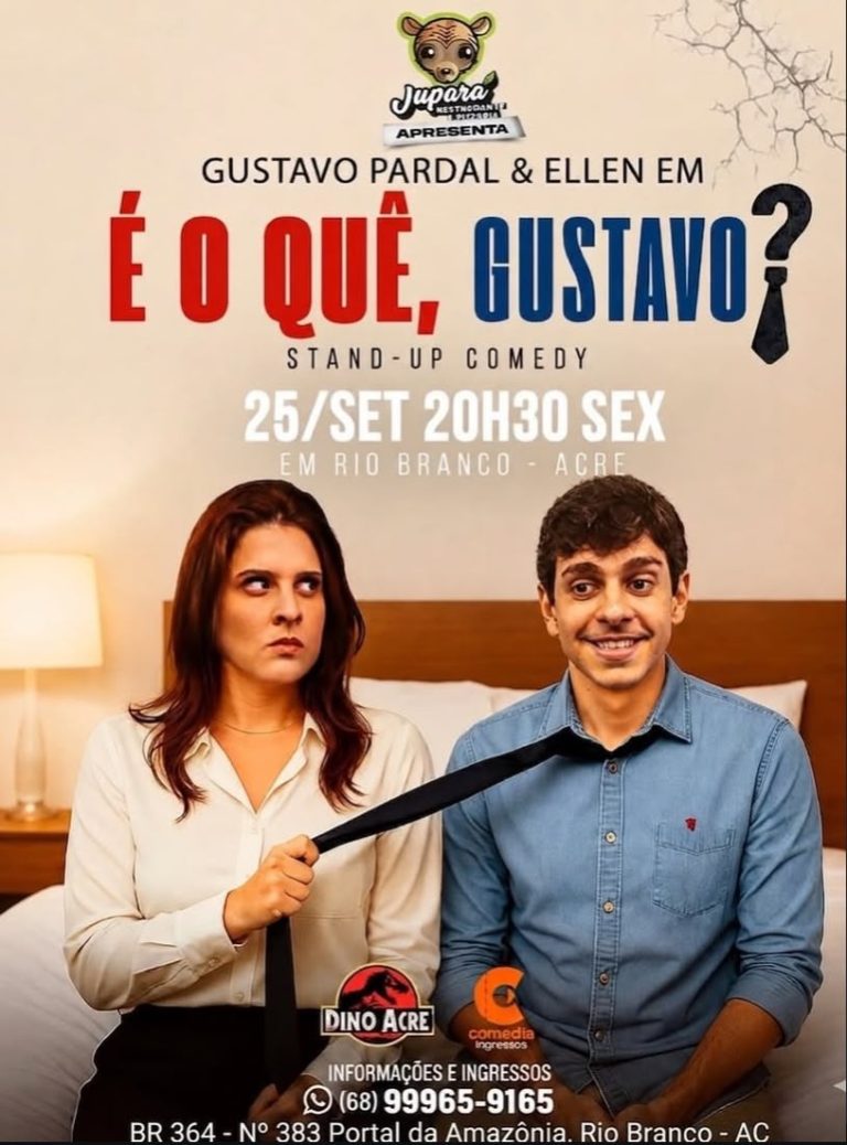 Espetáculo “É o quê, Gustavo?” chega em Rio Branco pela primeira vez