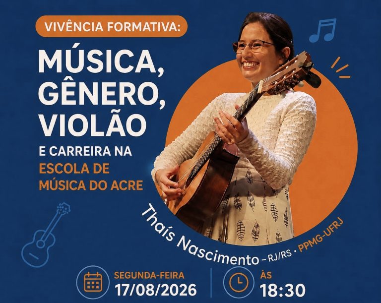 Escola de Música do Acre promove encontro sobre música, gênero e carreira nesta segunda-feira