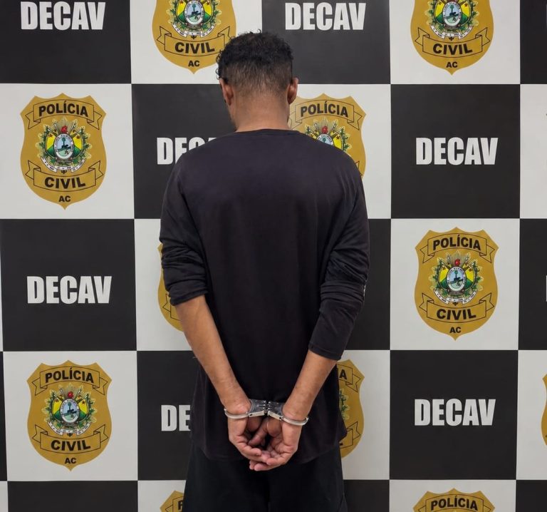 Homem é preso em Rio Branco por crimes de estupro contra duas crianças, de 4 e 2 anos