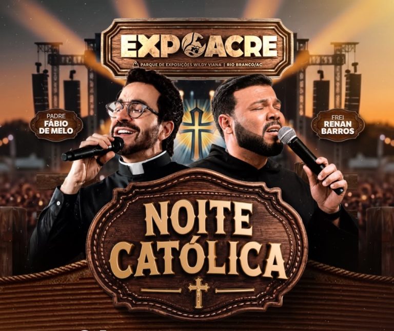 Padre Fábio de Melo se apresenta nesta terça-feira na Expoacre 2026 com pré-show de Frei Renan Barros