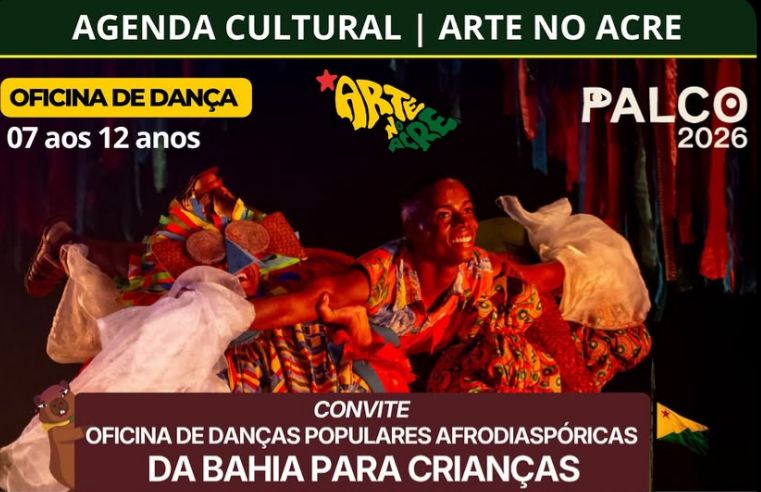 As inscrições para a oficina “Danças Populares Afrodiaspóricas da Bahia para crianças” se encerra segunda-feira