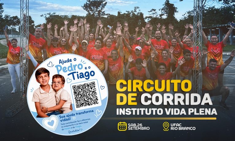 Corrida Solidária em Rio Branco vai arrecadar recursos para tratamento de Pedro e Tiago