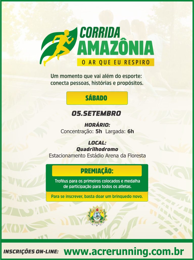Governo promove corrida para fortalecer consciência sobre crescimento econômico com sustentabilidade