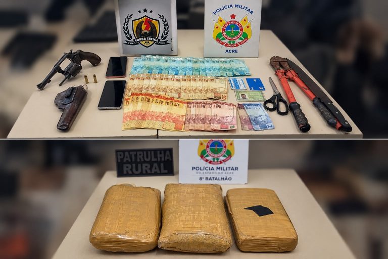 Apreensão de drogas e sequestro de taxista mobilizam forças de segurança em Sena Madureira
