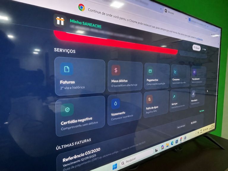 Saneacre disponibiliza novo sistema comercial com mais modernidade, serviços e facilidade para os usuários
