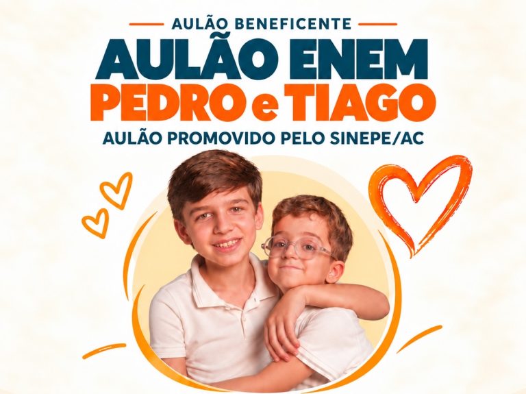 Aulão Enem Solidário é realizado em prol de Pedro e Tiago; veja como se inscrever