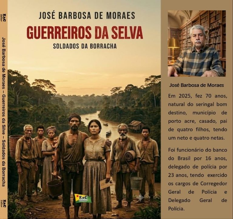 Escritor José Barbosa de Moraes lança livro sobre a história dos Soldados da Borracha em Rio Branco