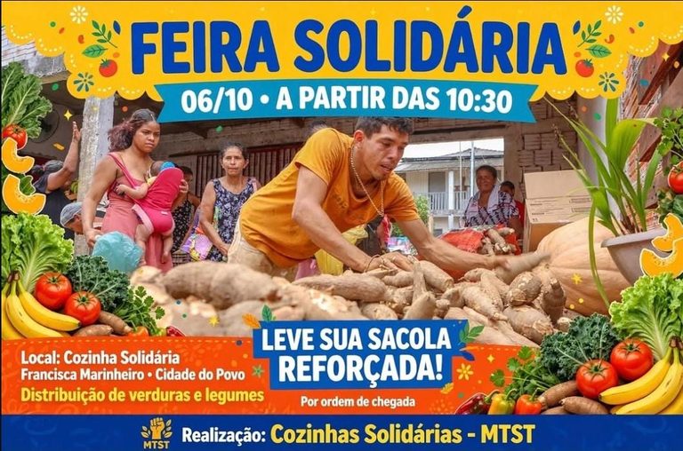Feira Solidária distribui alimentos gratuitamente na Cidade do Povo