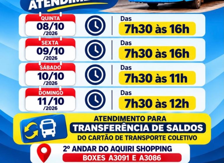 Transferência de saldo dos cartões de ônibus terá atendimento especial até domingo em Rio Branco; confira os horários
